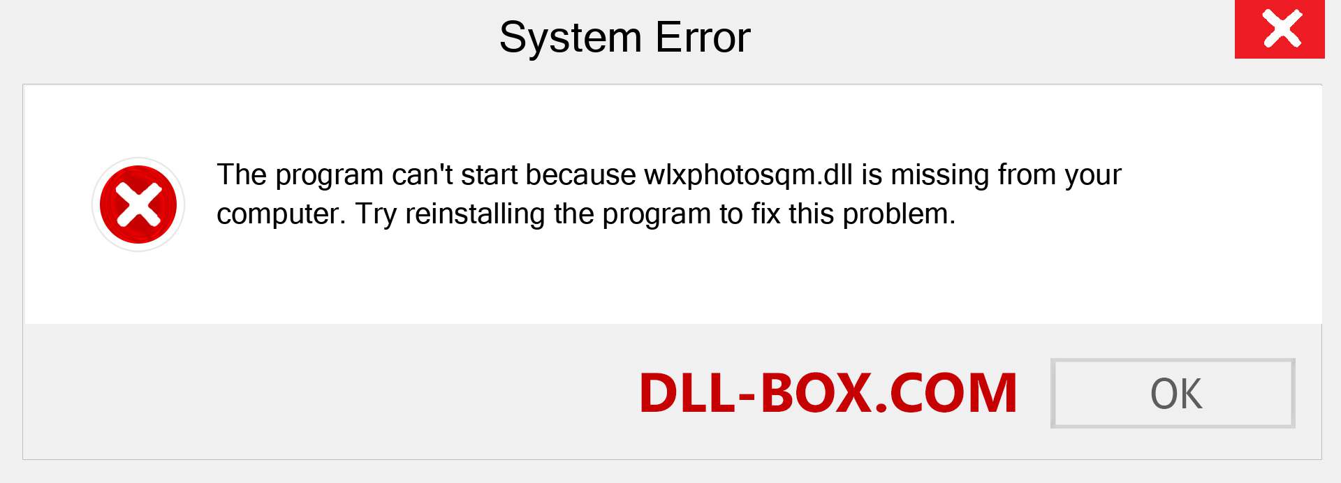  wlxphotosqm.dll file is missing?. Download for Windows 7, 8, 10 - Fix  wlxphotosqm dll Missing Error on Windows, photos, images